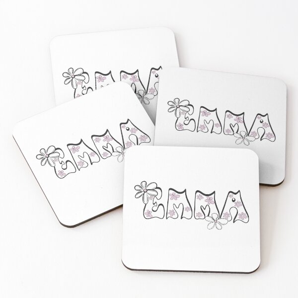 Item preview, EMMA, Name, Cute Floral Unique Bold Design designed and sold by ColourDreams.