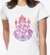 Ombre Indian Ganesh Elephant T-shirt Fitted T-Shirt