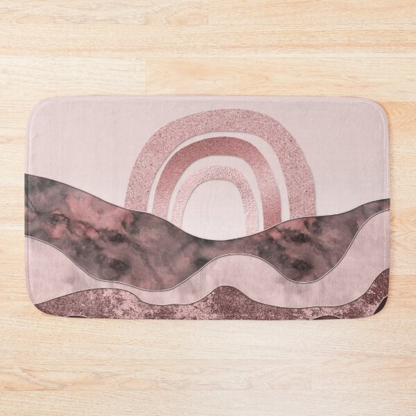 Item preview, Rose Gold Rainbow And Marble Gemstone Abstract Landscape designed and sold by artsandsoul.