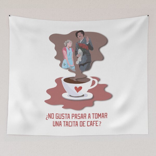 Item preview, Valentines day Coffe Florinda y Jirafales, El chavo del ocho tacita cafe designed and sold by JulioCastro.