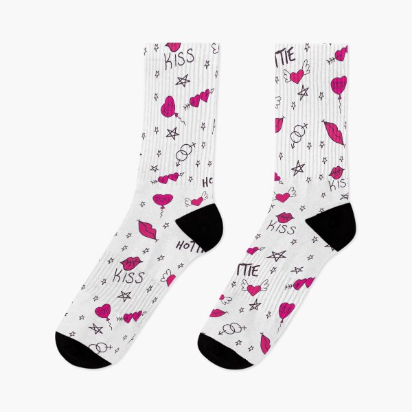 Item preview, Hearts and kisses doodle pattern designed and sold by Bubsart78.