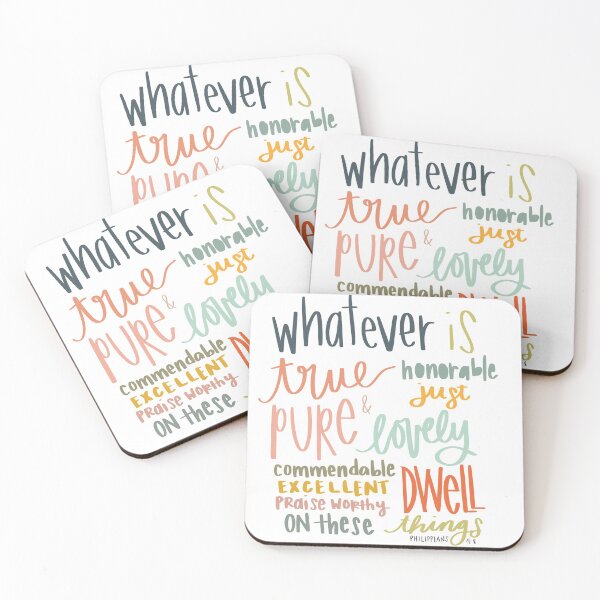 Item preview, Philippians 4:8 Bible verse quote designed and sold by swaygirls.