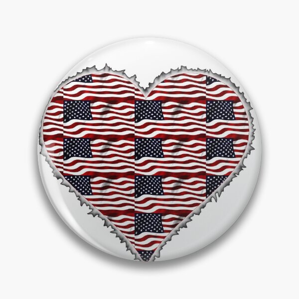 Item preview, Patriotic Flag Heart - Starlight Frame designed and sold by ittybittyowl.