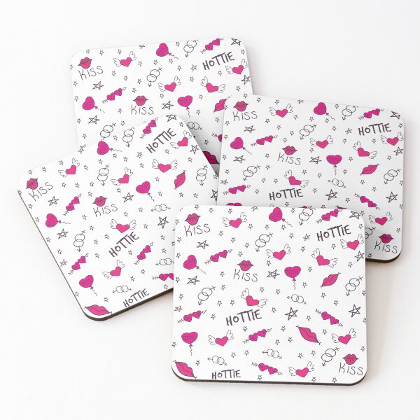 Item preview, Hearts and kisses doodle pattern designed and sold by Bubsart78.