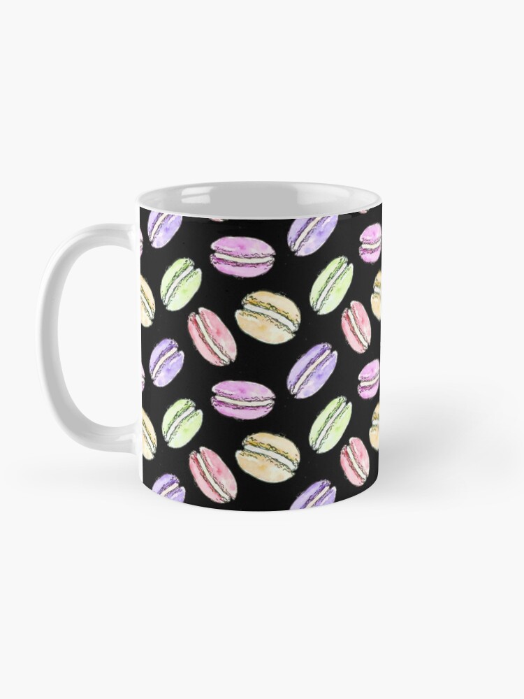 Thumbnail 3 of 6, Coffee Mug, Watercolour Macaroon Design designed and sold by Clare Walker.