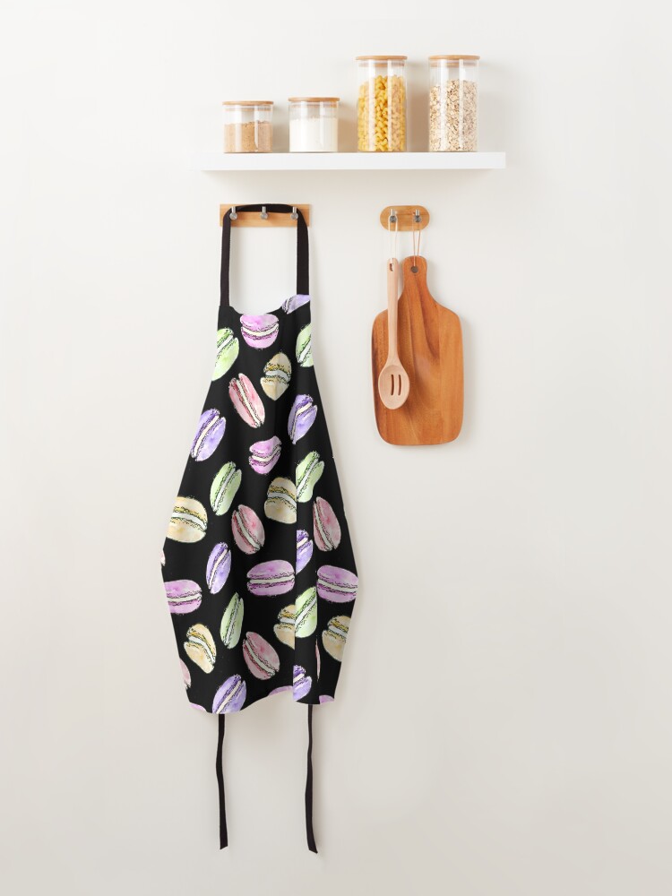 Apron, Watercolour Macaroon Design designed and sold by Clare Walker