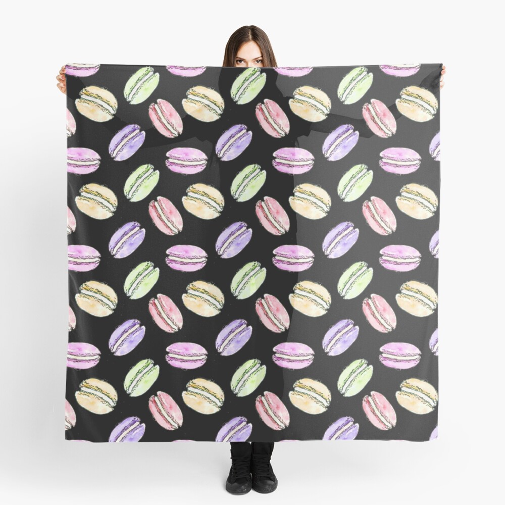 Watercolour Macaroon Design Scarf