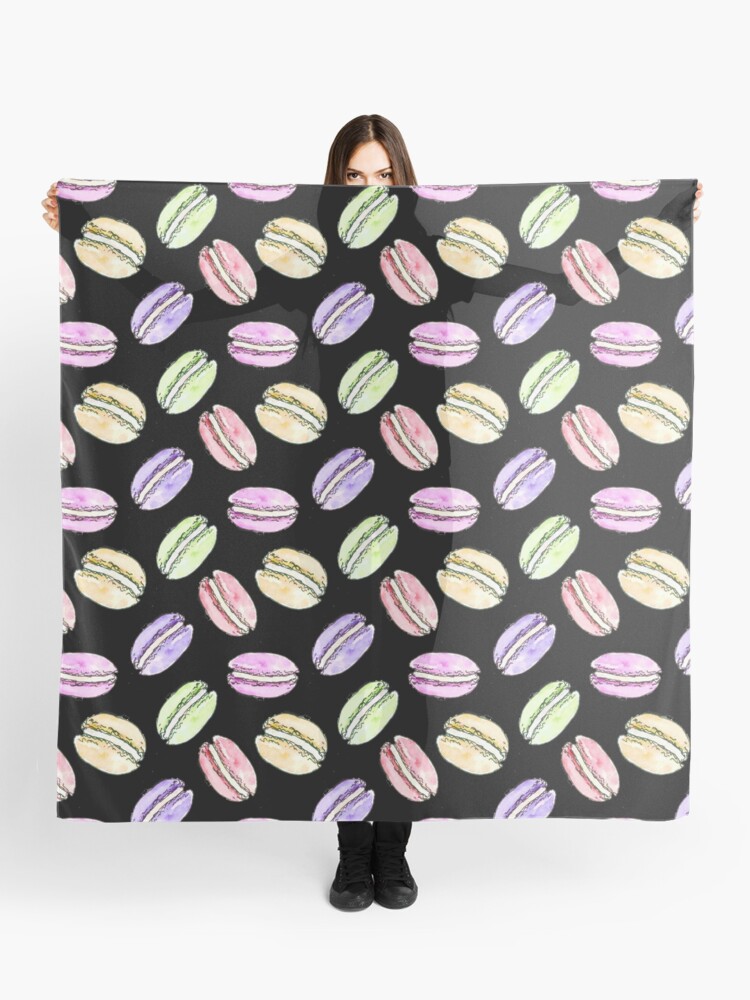 Thumbnail 1 of 3, Scarf, Watercolour Macaroon Design designed and sold by Clare Walker.