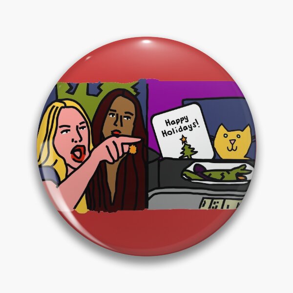 Item preview, Woman Yelling at Cat Memes Happy Holidays at Christmas designed and sold by ellenhenry.