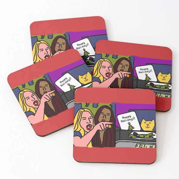 Item preview, Woman Yelling at Cat Memes Happy Holidays at Christmas designed and sold by ellenhenry.