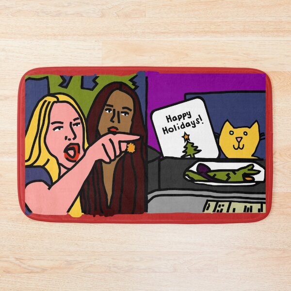 Item preview, Woman Yelling at Cat Memes Happy Holidays at Christmas designed and sold by ellenhenry.