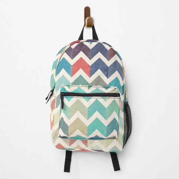 Watercolor Chevron Pattern Backpack