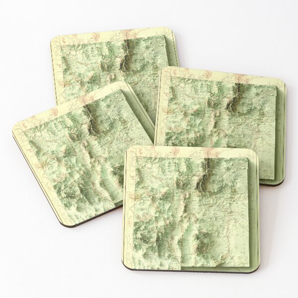 Item preview, 1867 New Mexico Relief Map digitally-rendered designed and sold by ThinkAboutMaps.