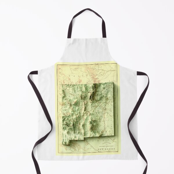 Item preview, 1867 New Mexico Relief Map digitally-rendered designed and sold by ThinkAboutMaps.