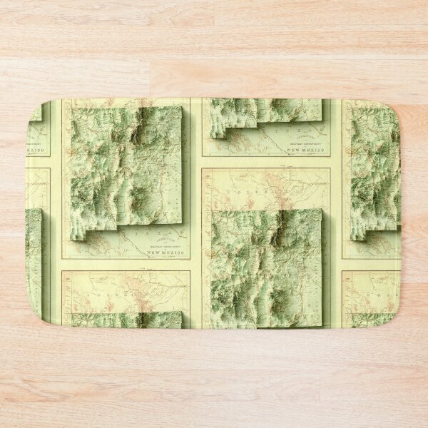 Item preview, 1867 New Mexico Relief Map digitally-rendered designed and sold by ThinkAboutMaps.