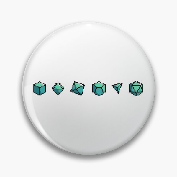 Item preview, Pixel Art D20 Gems Roleplaying Dice Set D&D designed and sold by yisela.