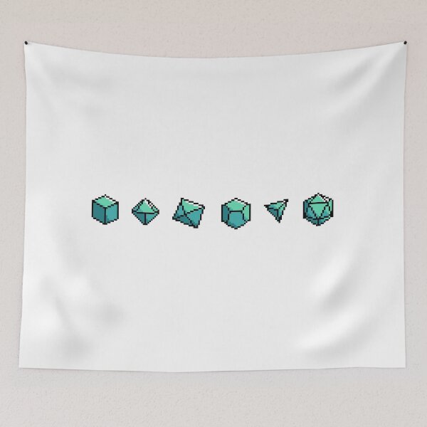 Item preview, Pixel Art D20 Gems Roleplaying Dice Set D&D designed and sold by yisela.