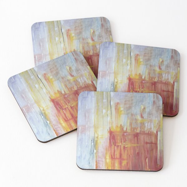 Item preview, Pastel Color Yellow Burgundy Abstract  designed and sold by IamTrending.