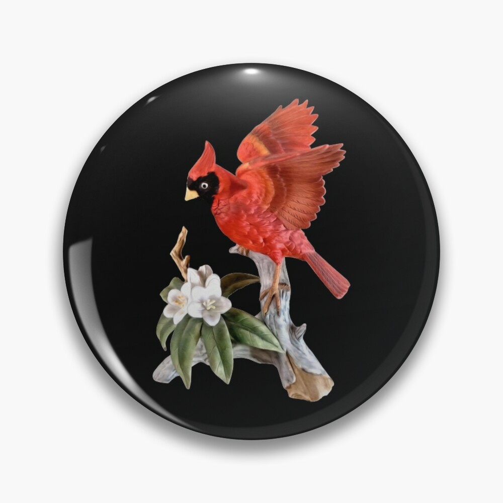 Red Cardinal Bird Blossom flower Jay bird Gift' Small Buttons