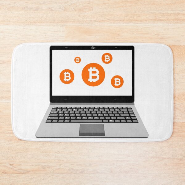 Item preview, realistic laptop vector illustration display bitcoin assets designed and sold by asep sarifudin.