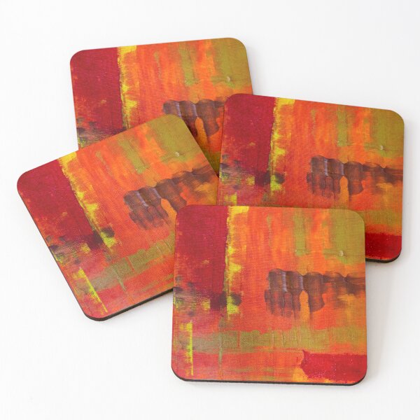 Item preview, Red Orange Yellow Abstract Art  designed and sold by IamTrending.