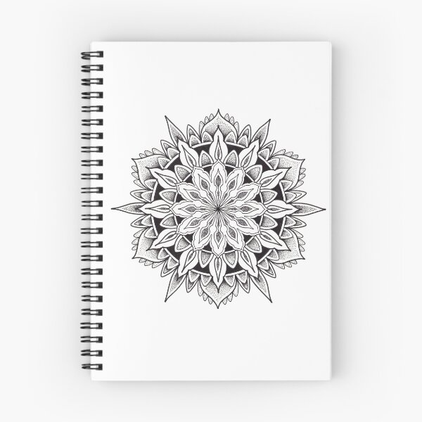 Item preview, Spiky mandala in pen and ink dotwork. designed and sold by René Voortwist Pen and Ink art.