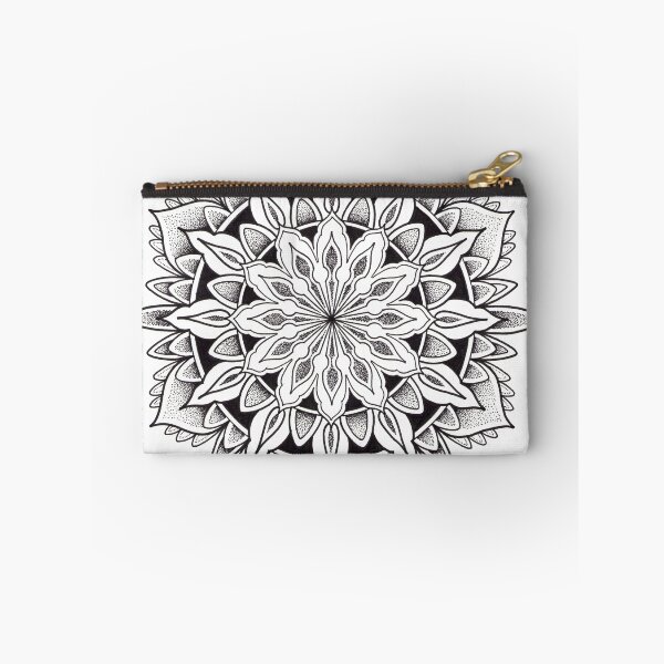 Item preview, Spiky mandala in pen and ink dotwork. designed and sold by René Voortwist Pen and Ink art.