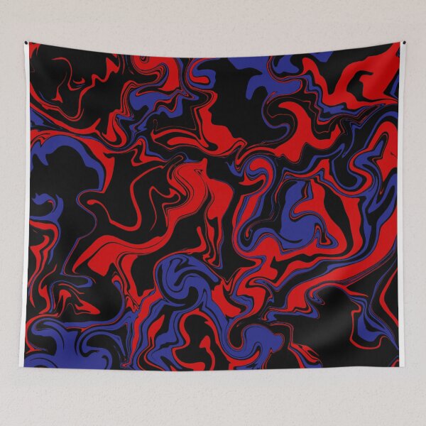 Item preview, Derretimiento abstracto rojo azul y negro designed and sold by WildNClassyFun.