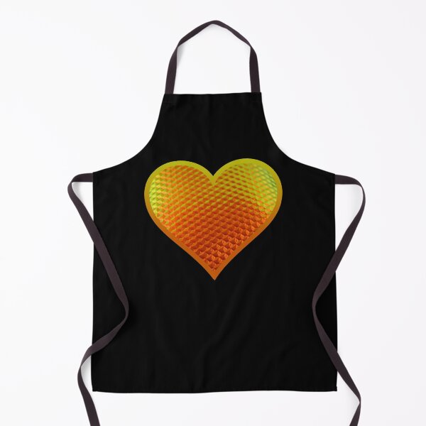 Item preview, Duochrome Red, Green and Gold Hex Pattern Heart designed and sold by Bumblefuzzies.