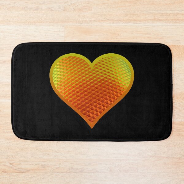 Item preview, Duochrome Red, Green and Gold Hex Pattern Heart designed and sold by Bumblefuzzies.