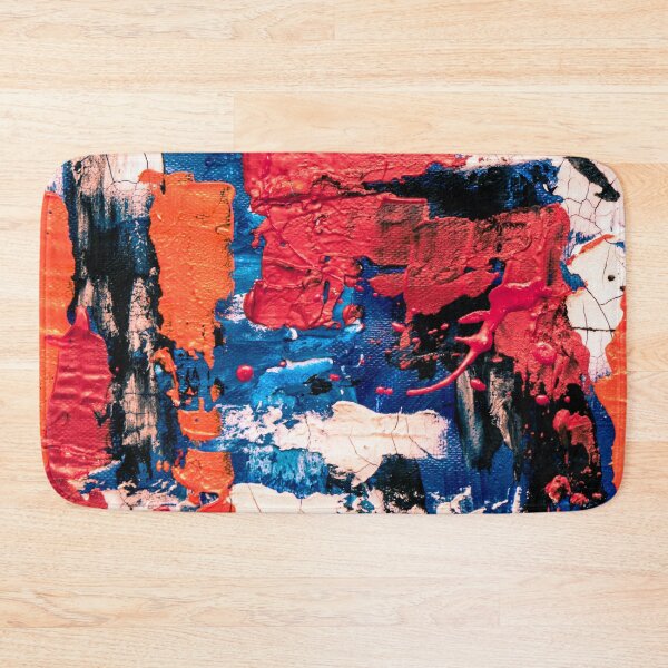 Item preview, Blue White Orange Red Abstract designed and sold by IamTrending.