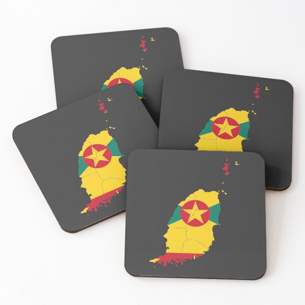 Item preview, Grenada Flag Map with regions designed and sold by Alo.