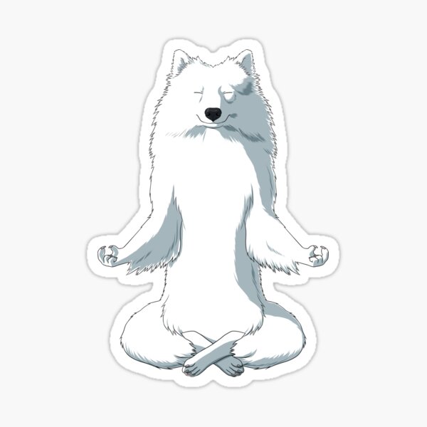 Item preview, Meditating Japanese Spitz Dog  designed and sold by alwe-designs.