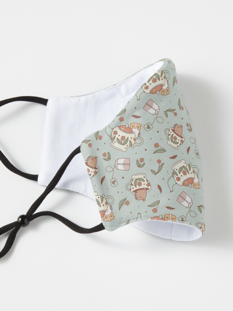Alternate view of Guinea pig and capybara Tea Party Pattern, Bubu and Moonch Mask