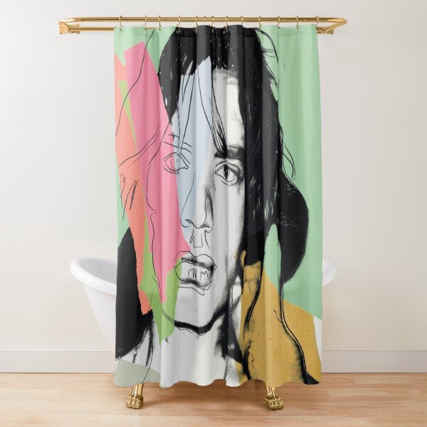 Andy Warhol Mick Jagger Rideau de douche