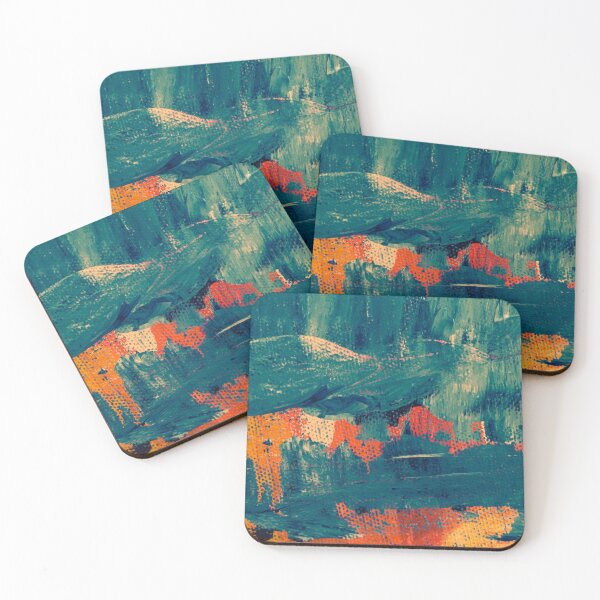 Item preview,  Blue Teal Orange Abstract  designed and sold by IamTrending.