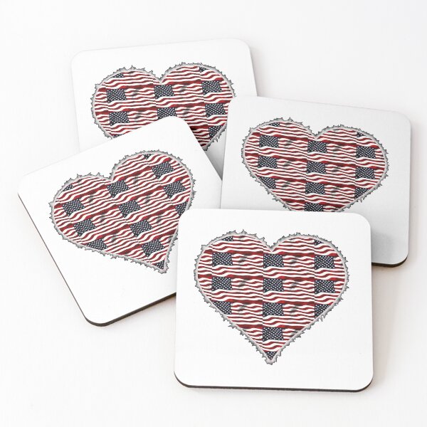 Item preview, Patriotic Flag Heart - Starlight Frame designed and sold by ittybittyowl.
