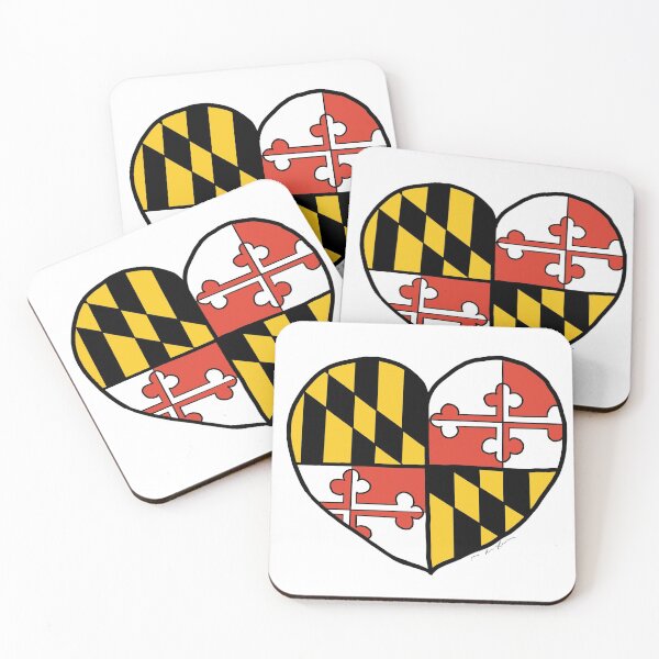 Artikelvorschau, Maryland Flag Herz entworfen und verkauft von GLDesignStudio.