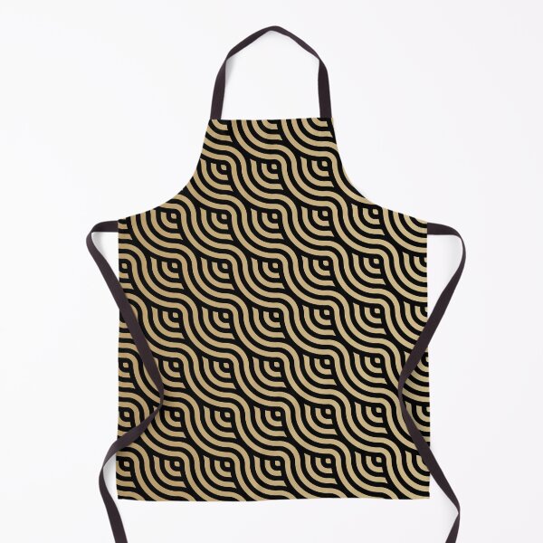 Item preview, Seamless geometric black and gold maze pattern designed and sold by likebakerdo.