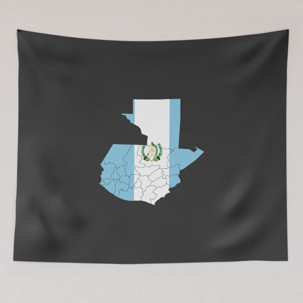 Item preview, Guatemala Flag Map with regions designed and sold by Alo.