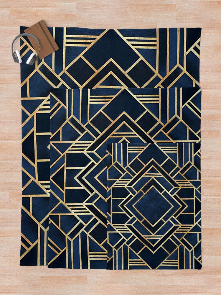 "Art Deco" Throw Blanket for Sale by OtterFactory Redbubble