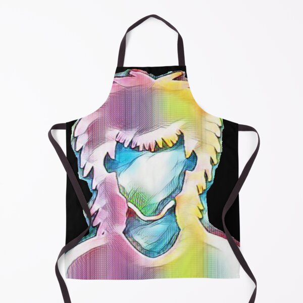 Item preview, Retro Vintage 80s Neon Rocker Mullet Dude Pastels Blue Purple Pink Green Yellow on Black Background designed and sold by ShajenDesigns.