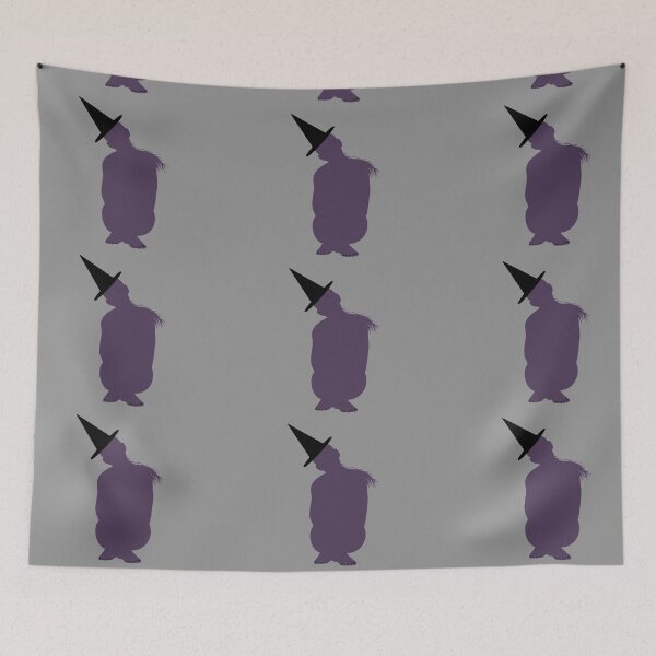 Item preview, Sensual veil silhouette of witch with black Halloween hat designed and sold by BV-creas.