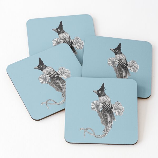 Item preview, Bird with moonflowers and leaf designed and sold by KnowingWonder.