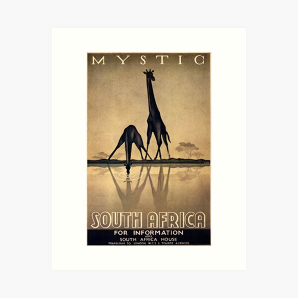 Item preview, Vintage Travel Poster: Mystic South Africa Safari designed and sold by Vintage Vibes.