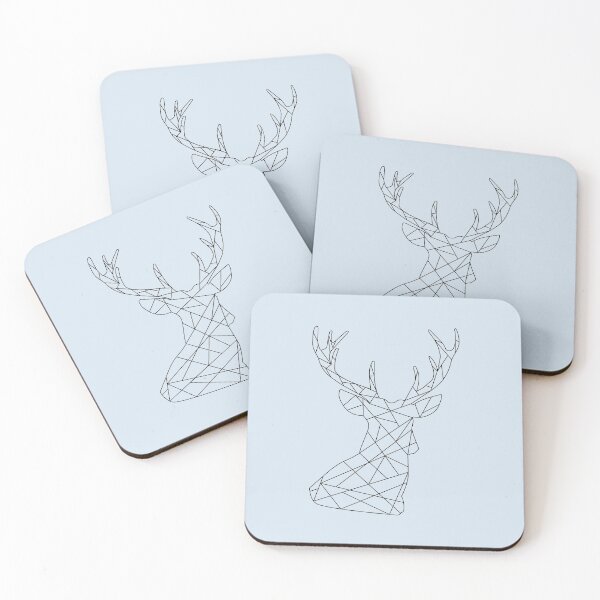 Item preview, Geometric Stag Head designed and sold by CopperBlueStore.