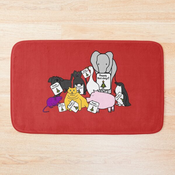 Item preview, Cute Animals say Happy Holidays at Christmas designed and sold by ellenhenry.