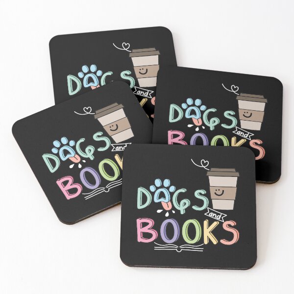 Item preview, Dogs Books and Coffee Quote designed and sold by TheBrightInk.