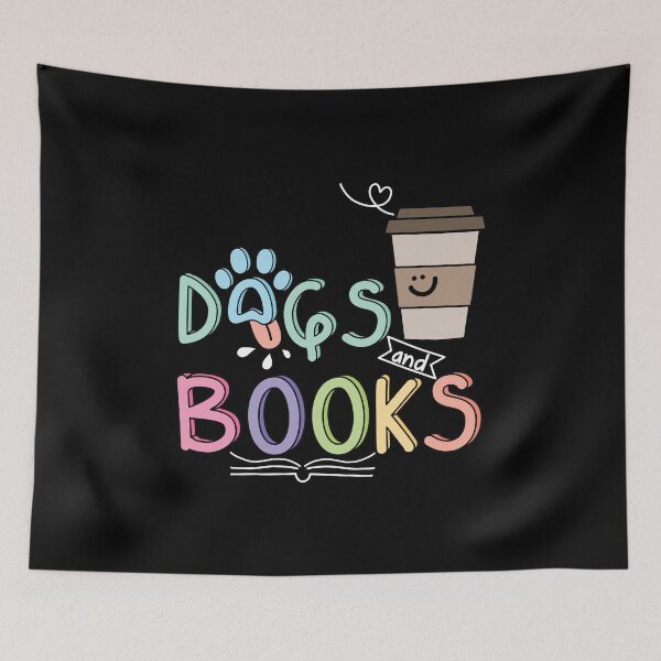 Item preview, Dogs Books and Coffee Quote designed and sold by TheBrightInk.