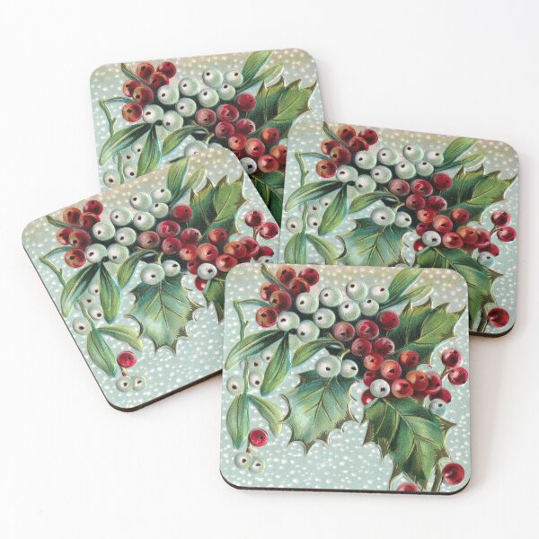 Item preview, Holly and Mistletoe Berries Merry Christmas designed and sold by fenneltea.